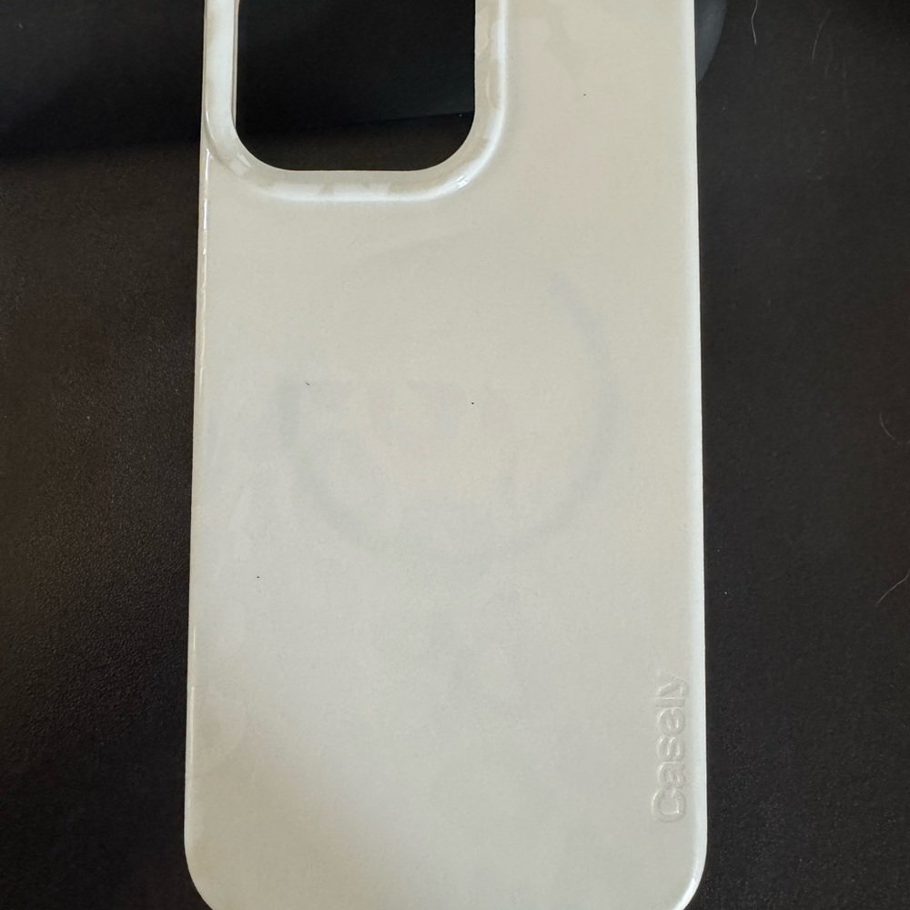 White Slim Silicone Phone Case with Raised Edges
